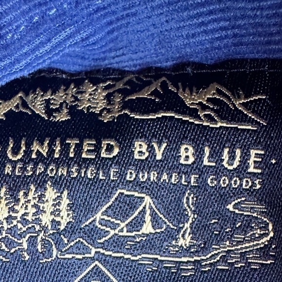 United By Blue Long Sleeve Corduroy Button Down Shirt Organic Cotton Blue NWT - Picture 4 of 9